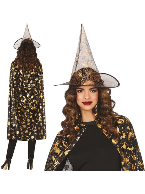 Kit costume da strega: cappello e mantello 110 cm - Kiabi