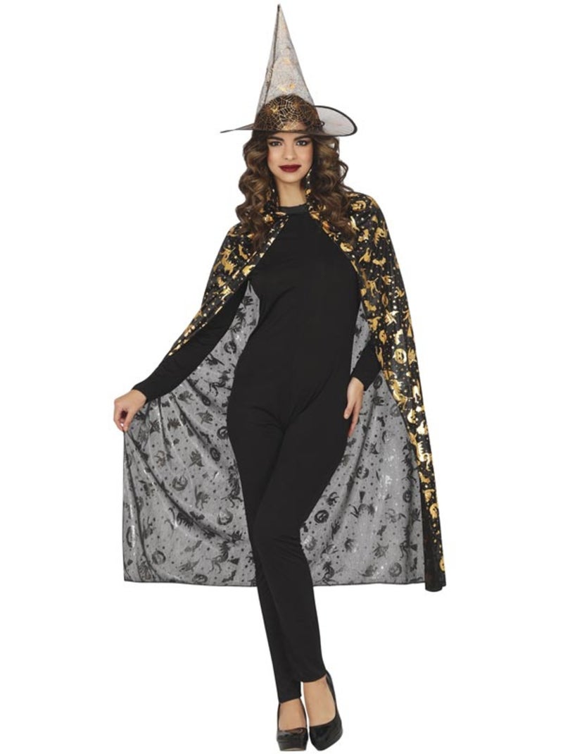 Kit costume da strega: cappello e mantello 110 cm Multicolore - Kiabi