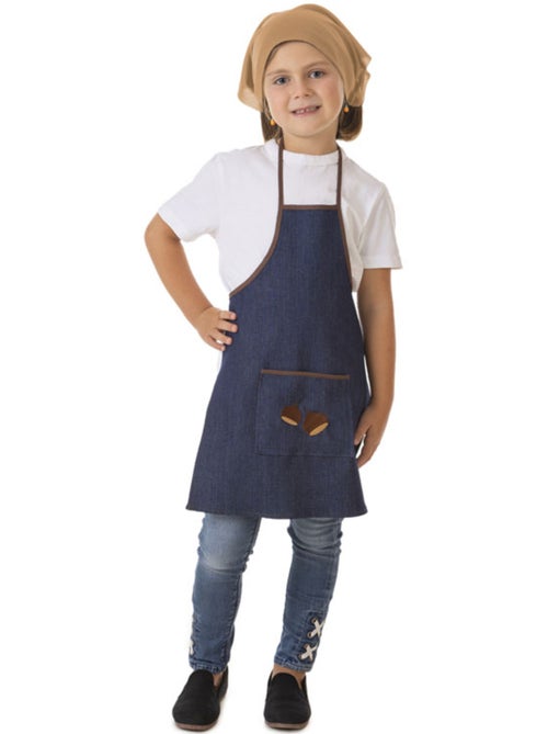 Kit costume da venditore di castagne (jeans): grembiule e sciarpa - Kiabi
