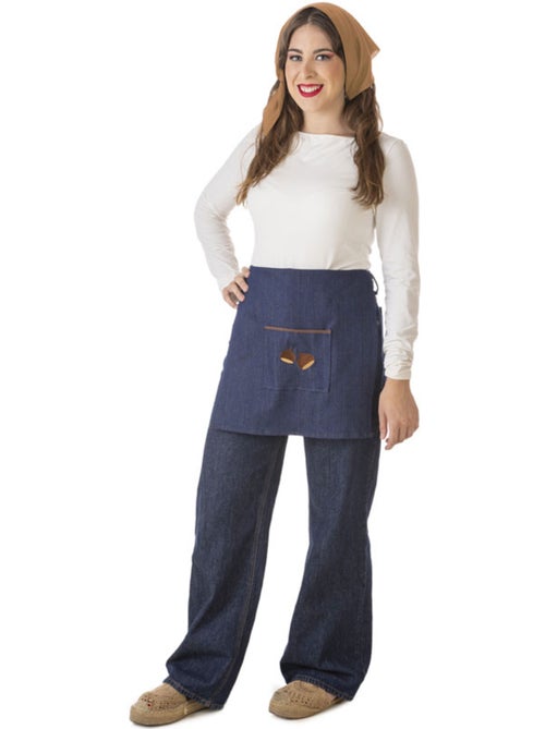 Kit costume da venditore di castagne (jeans) : grembiule e sciarpa - Kiabi