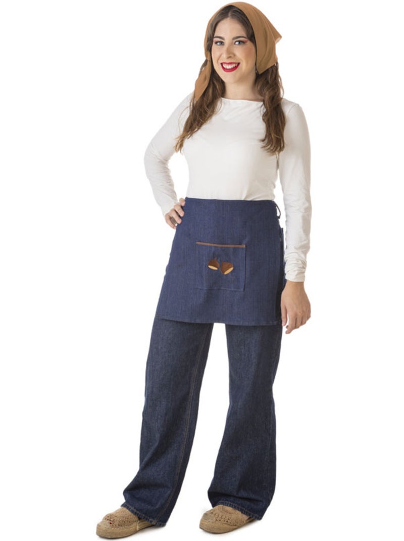 Kit costume da venditore di castagne (jeans) : grembiule e sciarpa Multicolore - Kiabi