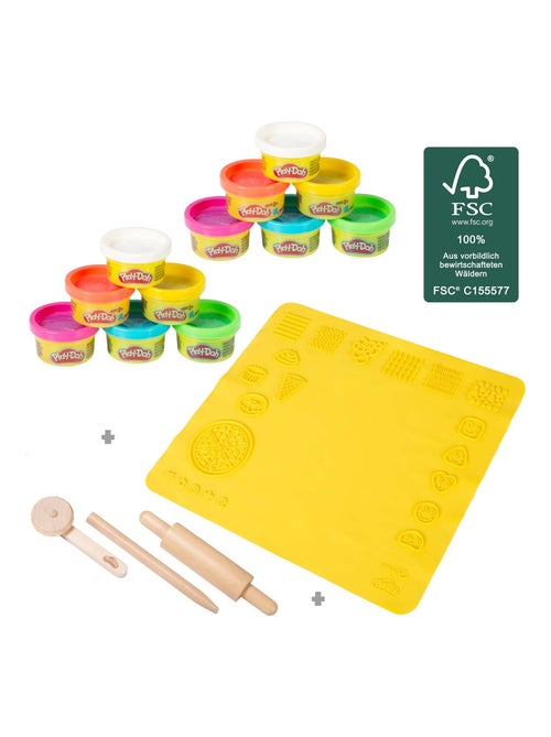 Kit creativo + 12 vasetti di pasta modellabile + tappetino e accessori "Roba x Play‑Doh" - Kiabi