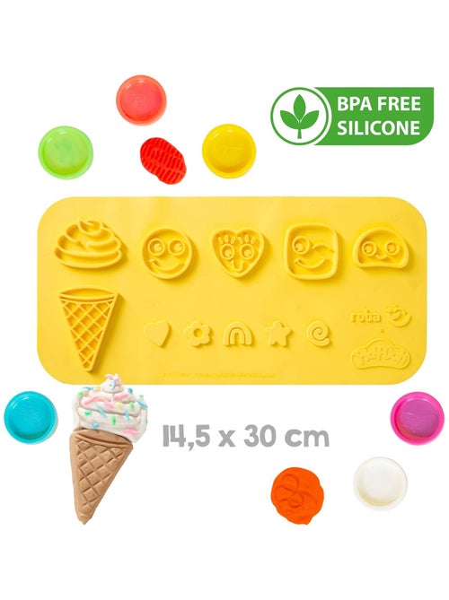 Kit creativo – 6 vasetti di pasta modellabile + grembiule + tappetino e accessori "Roba x Play‑Doh" - Kiabi