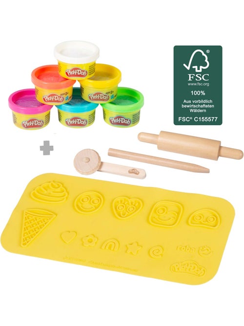 Kit creativo – 6 vasetti di pasta modellabile + tappetino 3D e accessori "Roba x Play‑Doh" - Kiabi