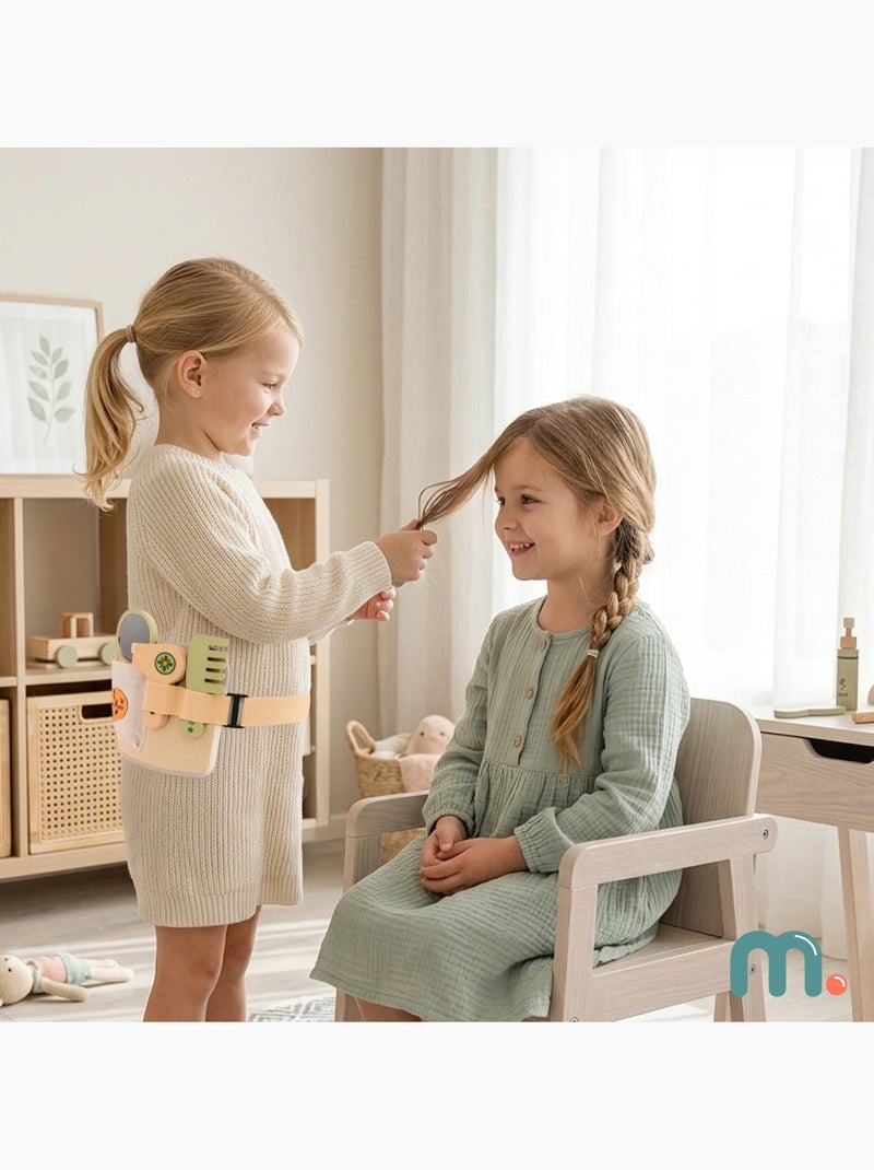 Kit da parrucchiere in legno mamabrum con 8 accessori Beige - Kiabi
