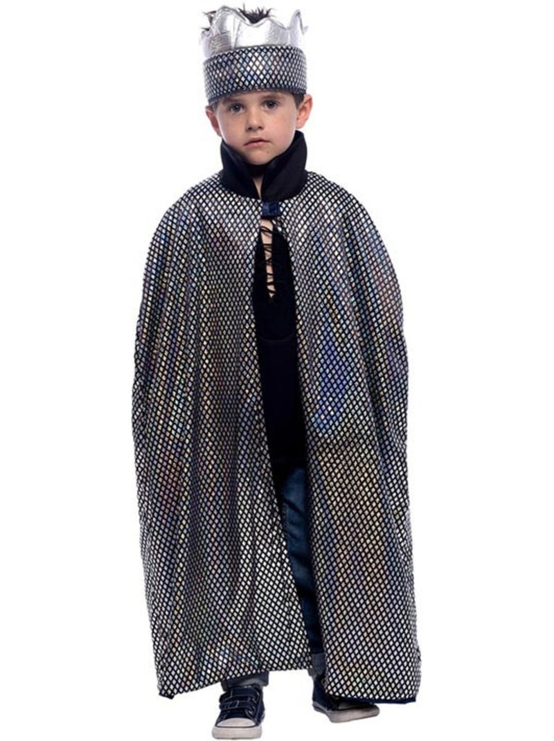 Kit da re medievale: mantello e corona reversibili Multicolore - Kiabi