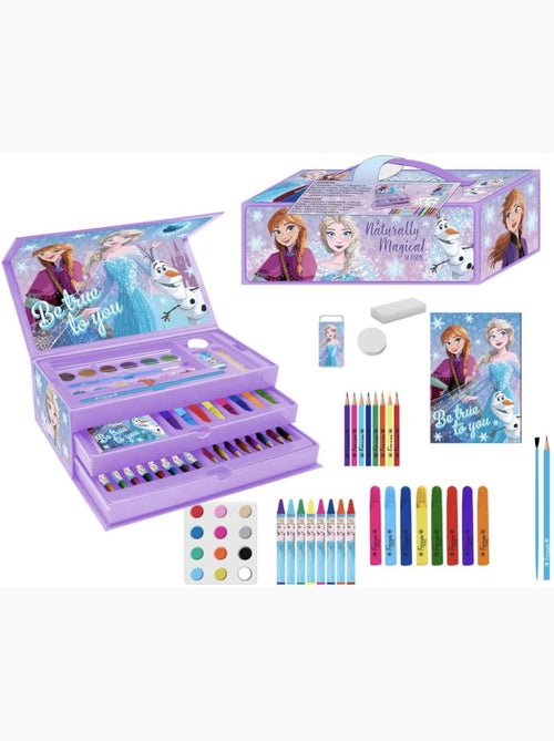 Kit di cancelleria - Frozen - Elsa, Anna e Olaf - Astuccio, pennarelli e matite - Kiabi