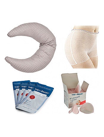 Kit gravidanza e allattamento con cuscino Thermobaby, 5 teli e sacchetti
