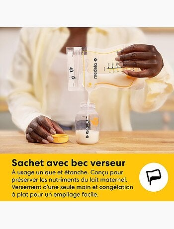 Kit medela per la conservazione del latte materno tutto in uno - 4 biberon da 150 ml, 4 sacchetti