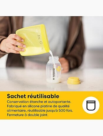 Kit medela per la conservazione del latte materno tutto in uno - 4 biberon da 150 ml, 4 sacchetti