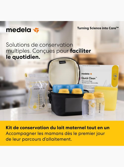 Kit medela per la conservazione del latte materno tutto in uno - 4 biberon da 150 ml, 4 sacchetti - Kiabi Kit medela per la conservazione del latte materno tutto in uno - 4 biberon da 150 ml, 4 sacchetti - Kiabi