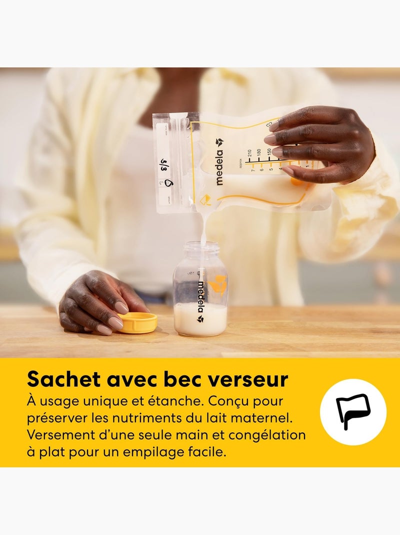 Kit medela per la conservazione del latte materno tutto in uno - 4 biberon da 150 ml, 4 sacchetti Multicolore - Kiabi