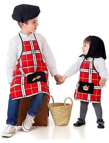 Kit o costume da venditore di castagne (a quadri)
