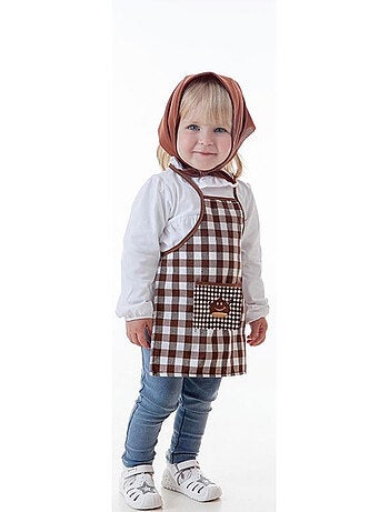 Kit o costume da venditore di castagne Ascen: grembiule e sciarpa