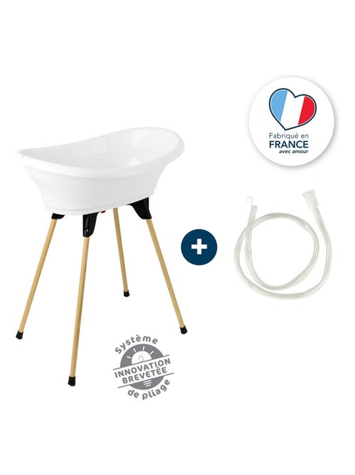 Kit per il bagno del bebè Thermobaby Vasco con supporto pieghevole e tubo di scarico - Kiabi Kit per il bagno del bebè Thermobaby Vasco con supporto pieghevole e tubo di scarico - Kiabi