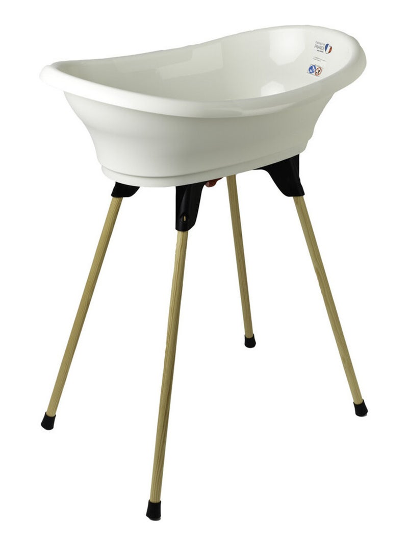 Kit per il bagno del bebè Thermobaby Vasco con supporto pieghevole e tubo di scarico Bianco - Kiabi