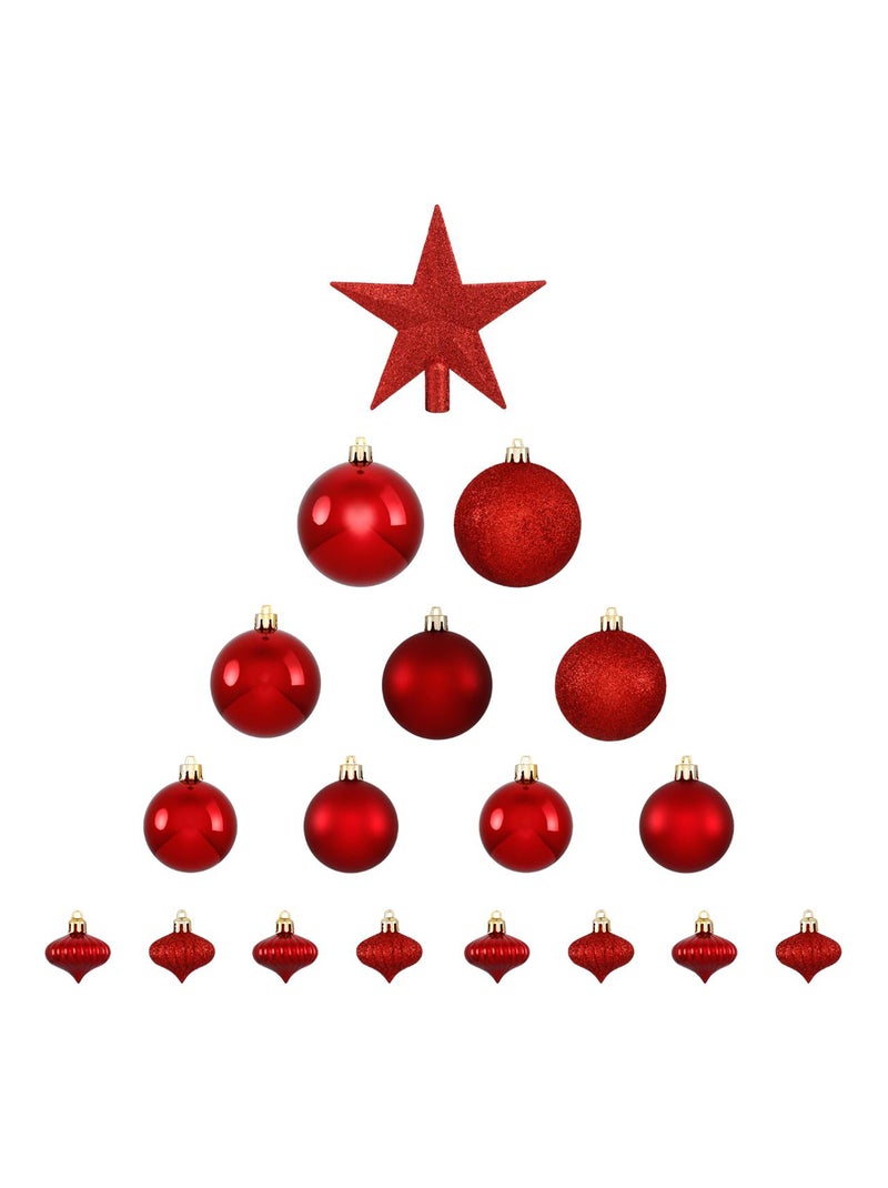 Kit per la decorazione dell'albero di Natale Rosso - Kiabi