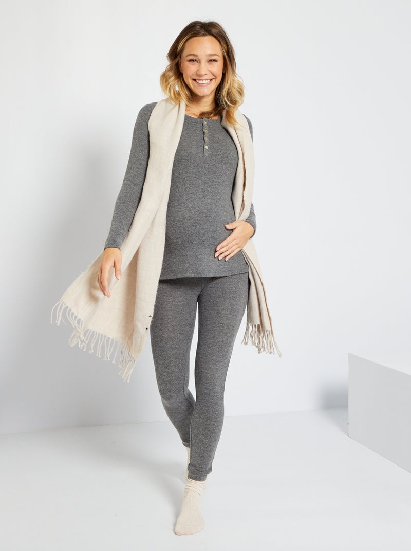 Kit premaman in maglia morbida - 2 pezzi GRIGIO - Kiabi