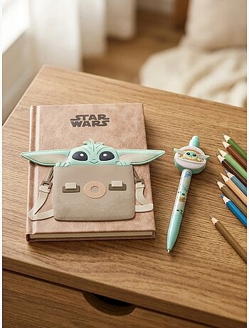 Kit quaderno e penna grogu baby yoda the mandalorian