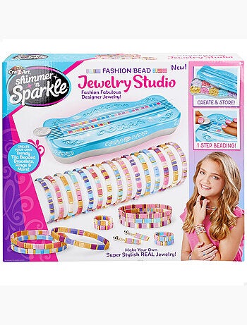 Kit shimmer 'n sparkle bracciali, orecchini e anelli con perline tila