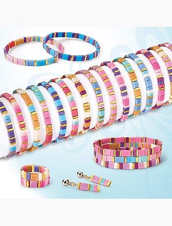 Kit shimmer 'n sparkle bracciali, orecchini e anelli con perline tila