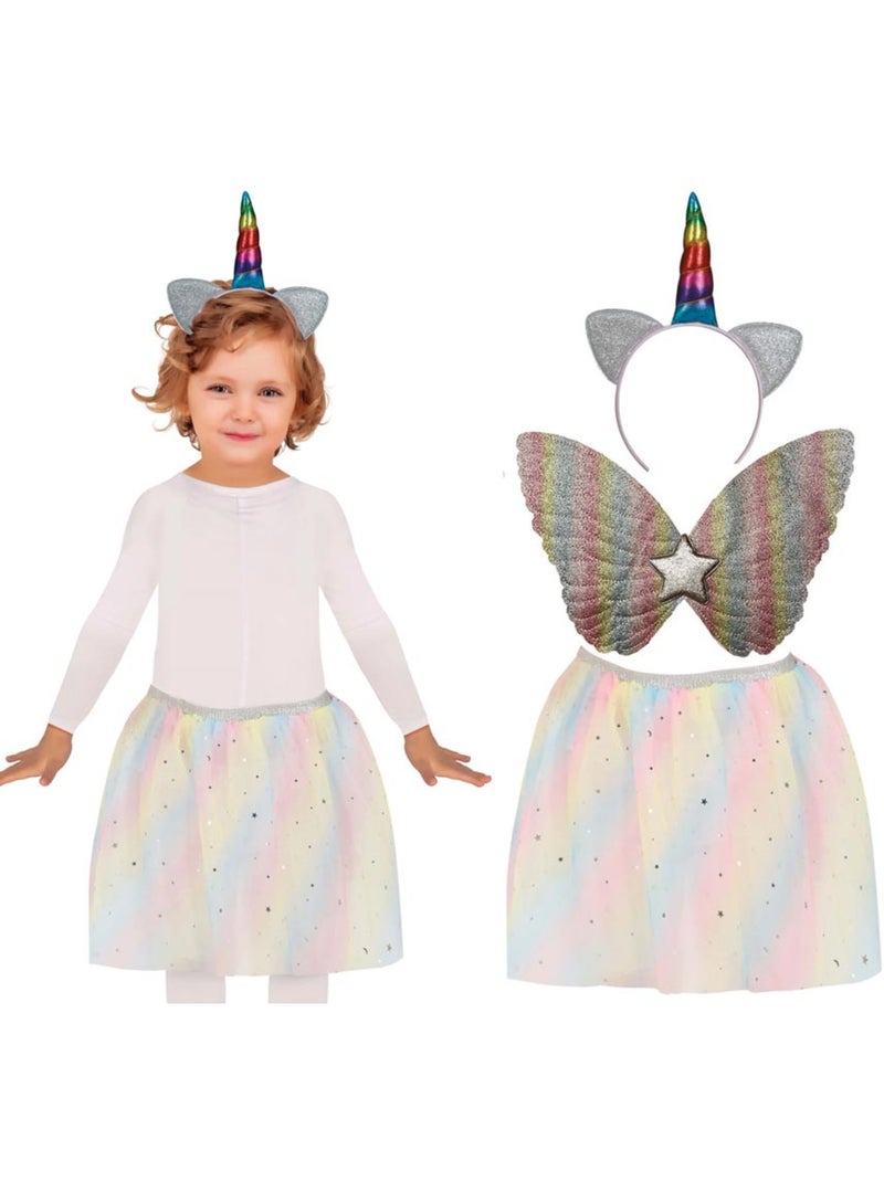 Kit unicorno: cerchietto, ali e tutù Multicolore - Kiabi