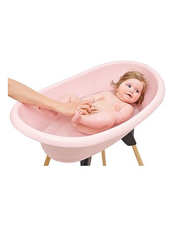 Kit per il bagno del bebè Thermobaby Vasco con supporto pieghevole e tubo di scarico