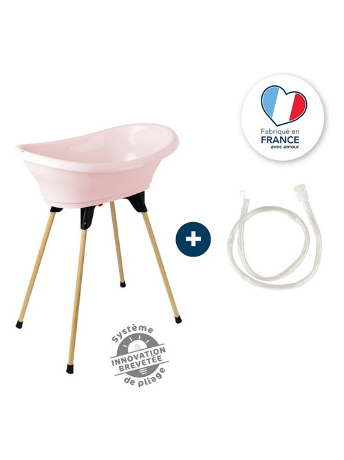 Kit vasca da bagno per bebè Thermobaby VASCO su supporto pieghevole rosa 3 pezzi - Kiabi Kit vasca da bagno per bebè Thermobaby VASCO su supporto pieghevole rosa 3 pezzi - Kiabi
