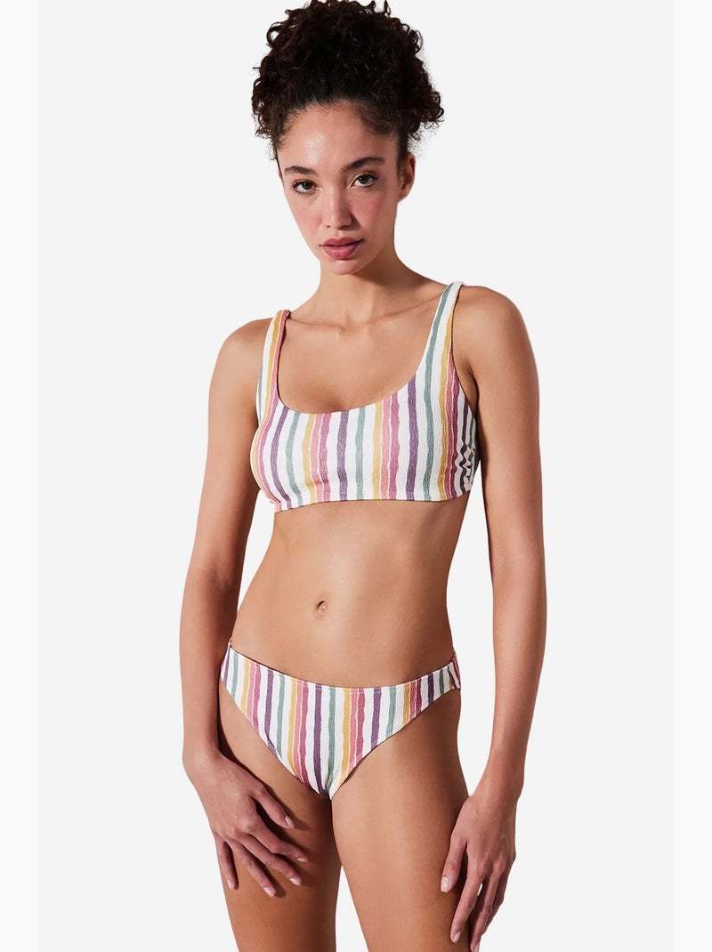 Kofi bra top bikini testurizzato penti Bianco Verde - Kiabi