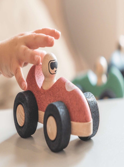 KORKO - Confezione da 2 macchinine da corsa in sughero per neonati - Blu e rosso - Dai 18 mesi - Kiabi