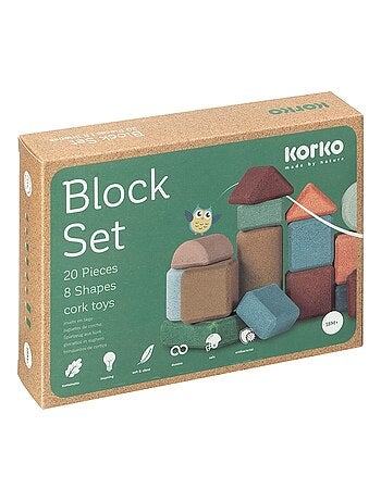 Korko - Set di blocchi da costruzione in sughero - 20 pz