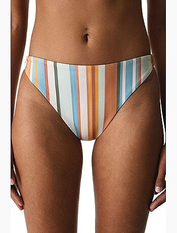 Kourtney minimal slip bikini a vita media a righe penti