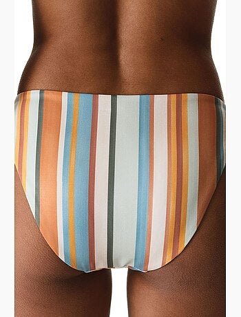 Kourtney minimal slip bikini a vita media a righe penti