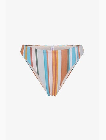 Kourtney minimal slip bikini a vita media a righe penti