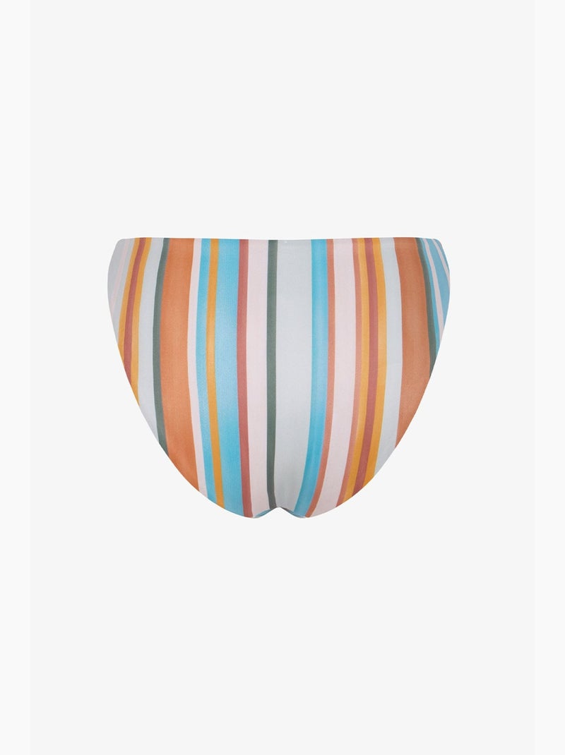 Kourtney minimal slip bikini a vita media a righe penti Bianco Blu - Kiabi