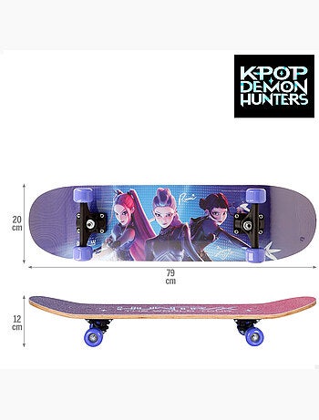 Kpop demon hunters skateboard in legno portata massima 50 kg + 5 anni