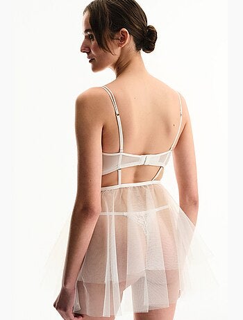 Kırık babydoll con gonna rimovibile penti