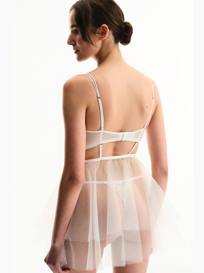 Kırık babydoll con gonna rimovibile penti Bianco sporco - Kiabi