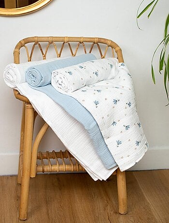 L mio primo asciugamano da bagno in cotone e bambù, fiordaliso | SEVIRA KIDS