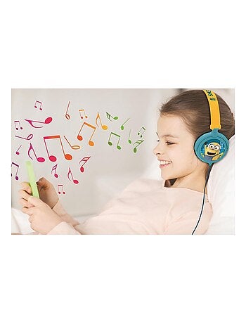 La cuffia stereo a filo pieghevole dei Minions con limitazione sicura del volume