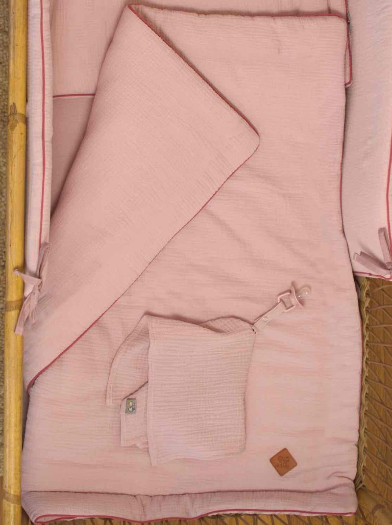 La mia prima coperta di garza di cotone, jeanne | sevira kids | sevira kids Rosa antico - Kiabi