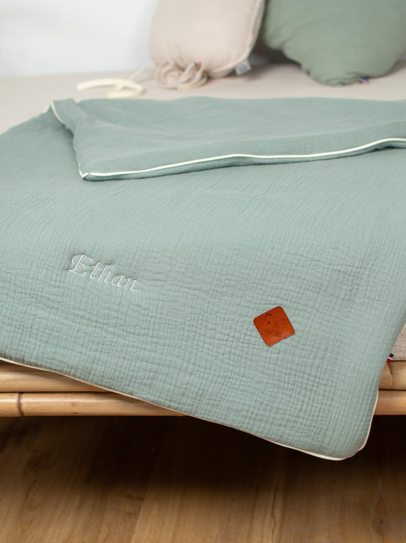 La mia prima coperta di garza di cotone, jeanne | sevira kids | sevira kids Verde acqua - Kiabi