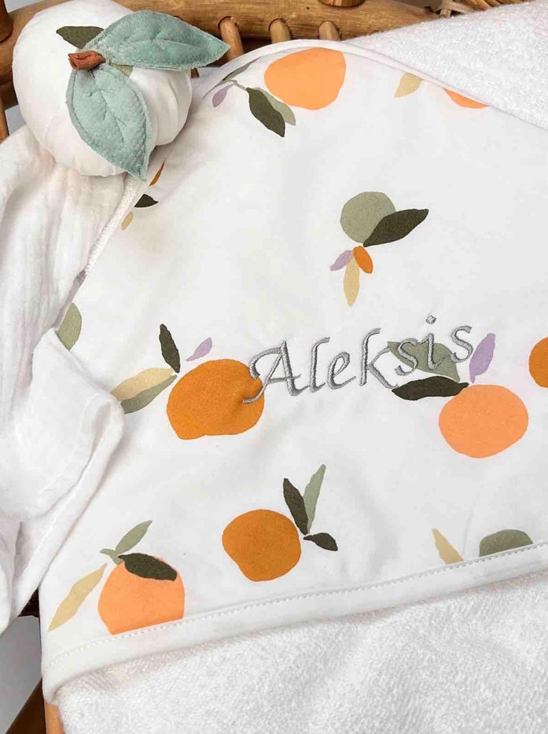 La mia prima mantella da bagno in cotone e bambù, clem | SEVIRA KIDS Bianco - Kiabi