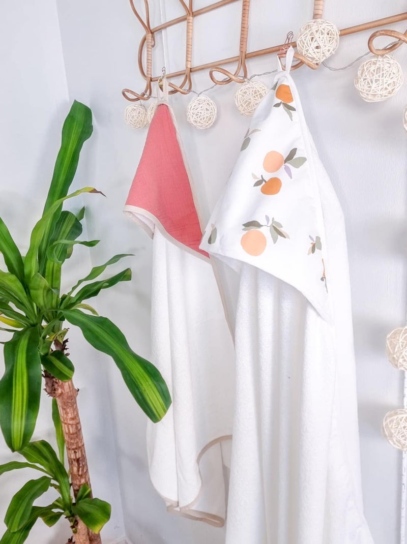 La mia prima mantella da bagno in cotone e bambù, clem | SEVIRA KIDS Bianco - Kiabi