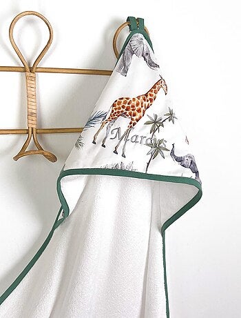 La mia prima mantella da bagno in cotone e bambù, safari | sevira kids | sevira kids