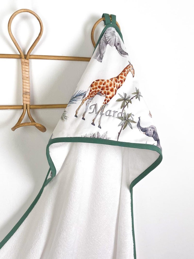 La mia prima mantella da bagno in cotone e bambù, safari | sevira kids | sevira kids Bianco - Kiabi