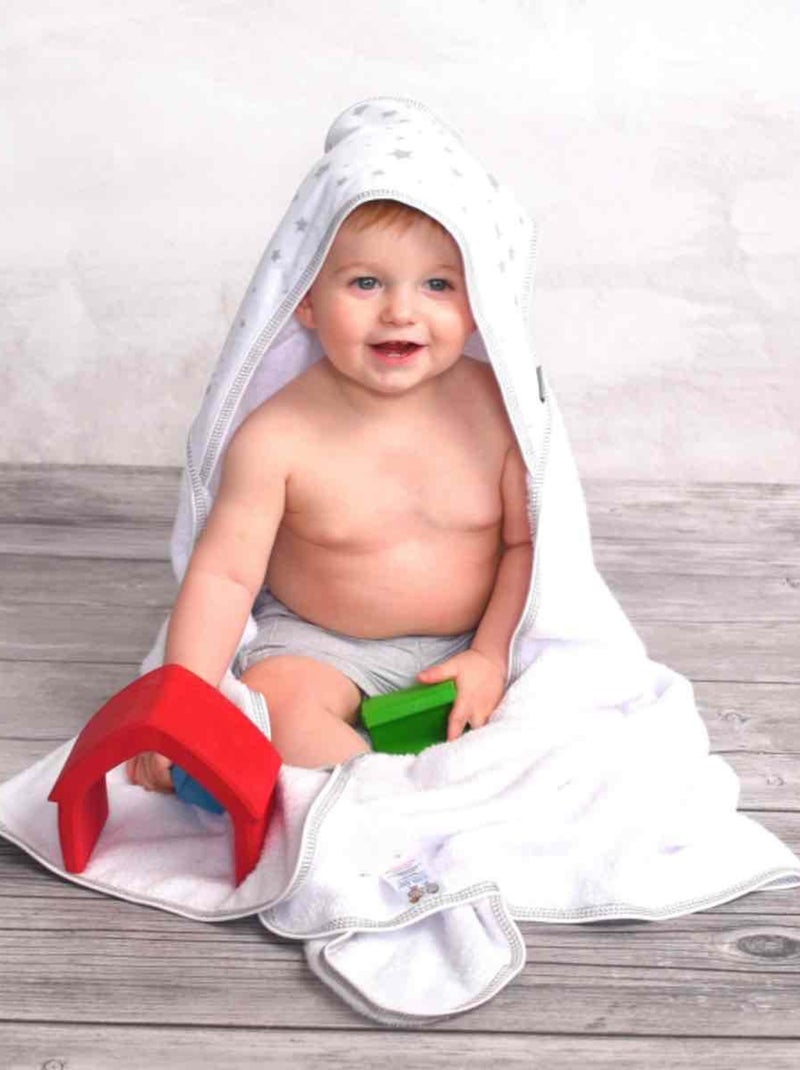 La mia prima mantella da bagno in cotone e bambù, stella | sevira kids | sevira kids Bianco - Kiabi