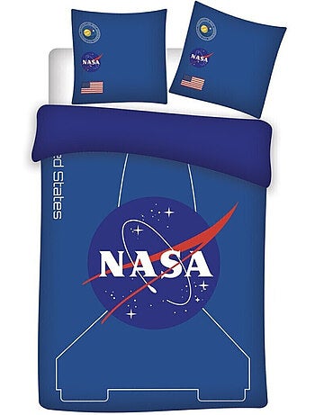 La Nasa - Set Biancheria Letto Bambino Razzo - Copripiumino 140x200 Federa 63x63 cm