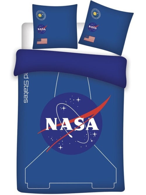 La Nasa - Set Biancheria Letto Bambino Razzo - Copripiumino 140x200 Federa 63x63 cm - Kiabi La Nasa - Set Biancheria Letto Bambino Razzo - Copripiumino 140x200 Federa 63x63 cm - Kiabi