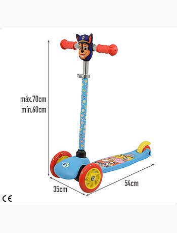 La patrulla canina monopattino per bambini a 3 ruote con tasca anteriore chase